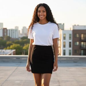 St. John  Black Knit Skirt Size 4